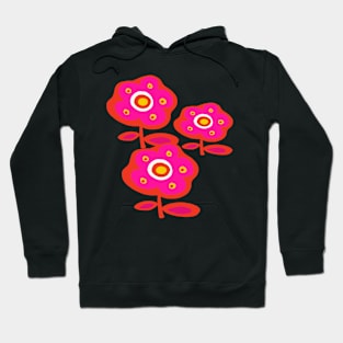 Hot Pink Daisy Flowers Hoodie